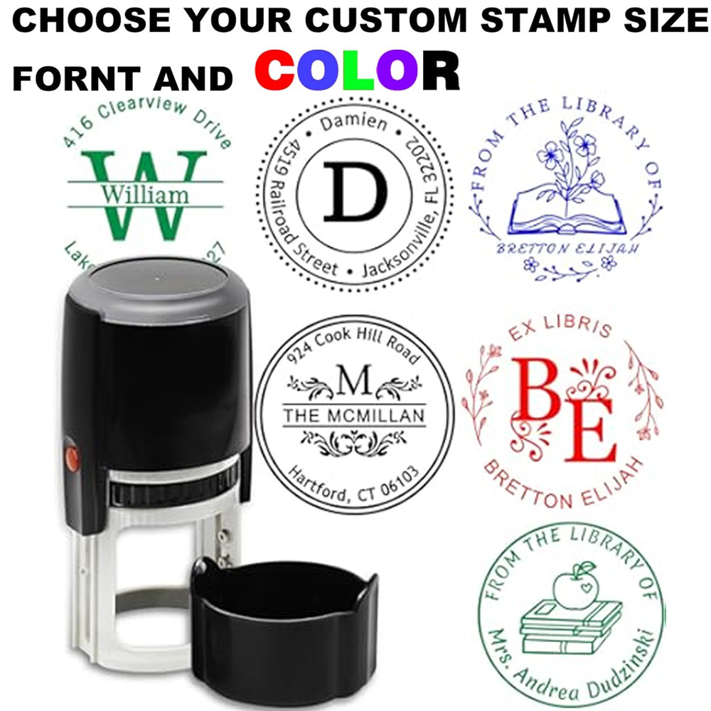 

Custom Return Address Stamp-Custom Monogram Stamp,Personalized Stamp Self Inking Rubber Stamps (Custom Monogram Stamp)