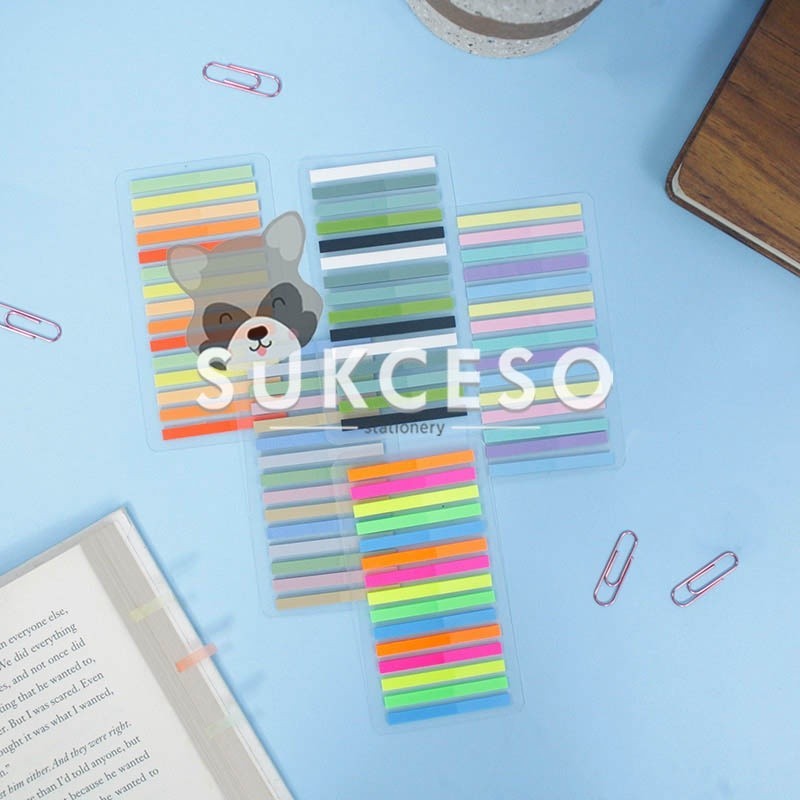 

Panmomo Sticky Text Highlighter Strips / Label Warna Warni Transparant / Sticky Text Highlighter Strips