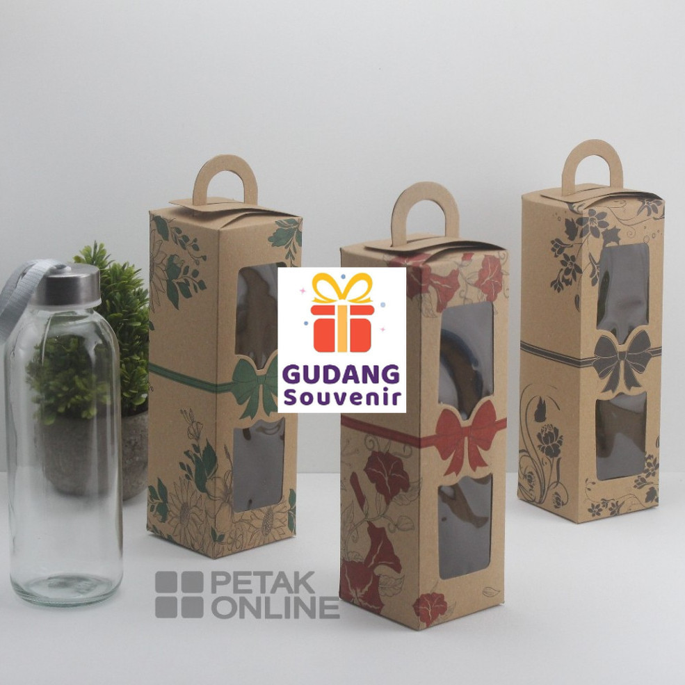 BOTOL/ TUMBLER BENING 420 ML KEMASAN BOX TENTENG COKLAT harga murah