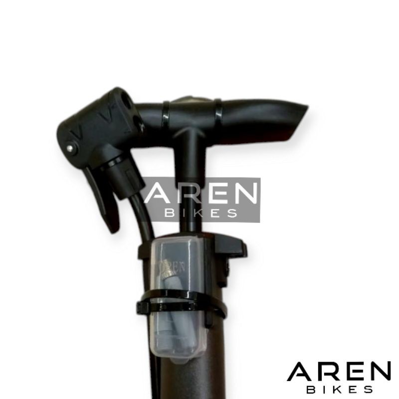 POMPA SEPEDA POLYGON SHORTY DUAL HEAD 160 PSI PUMP AV FV PRESTA BAN SEPEDA & MOTOR METER METERAN