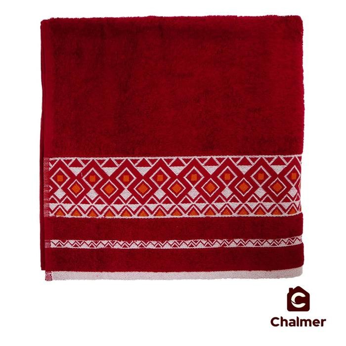 Terbaru Handuk Mandi Chalmer 70x135 Motif Pyramid Handuk Mandi Dewasa Chalmer - Merah
