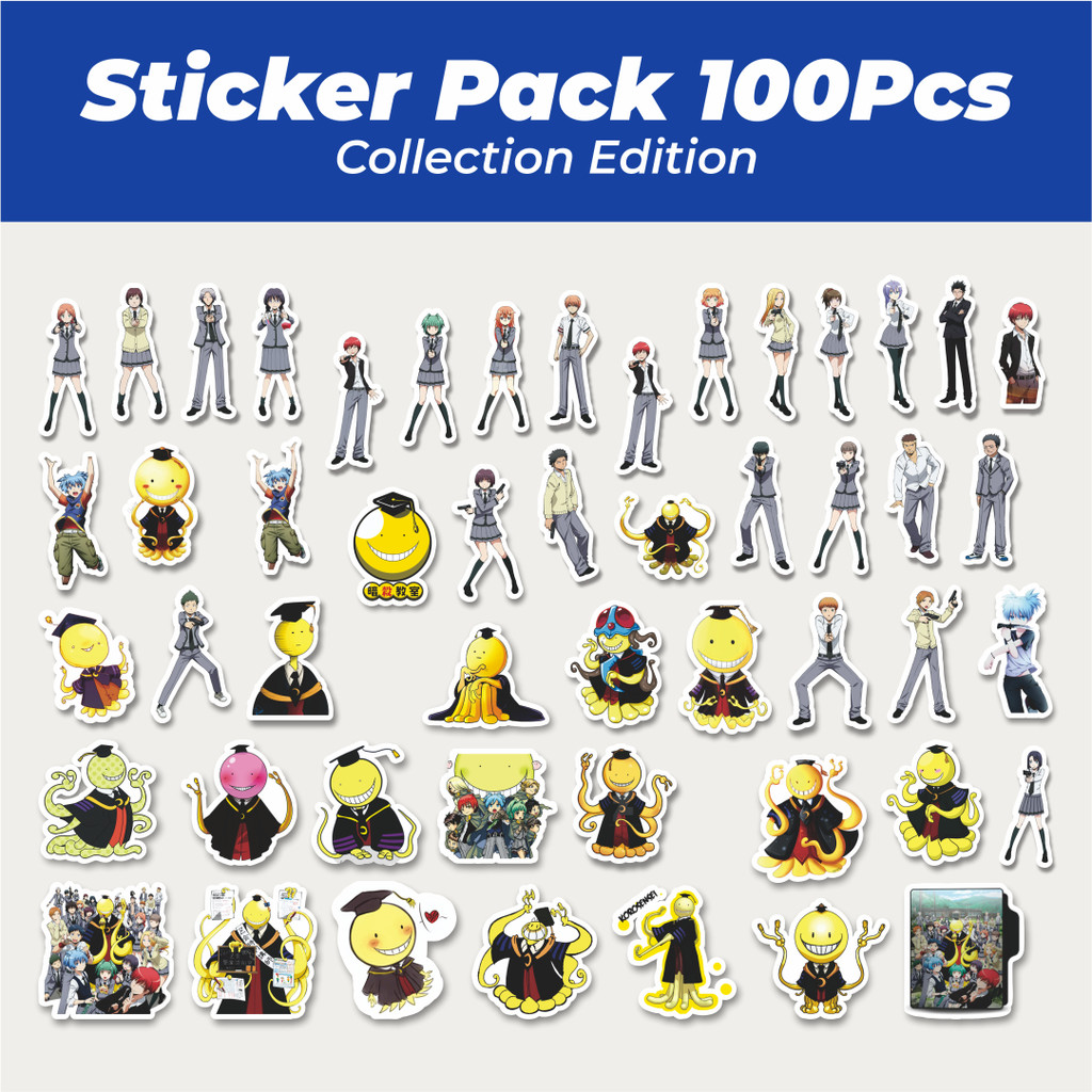 

Hot Stiker Anime Series Assasination Classroom Character Mix 1 Lucu Anti Air Stikers Berperekat Waterproof Sticker Decal Buat Motor Helm Buku Journal Koper Casing HP Laptop Botol Minum