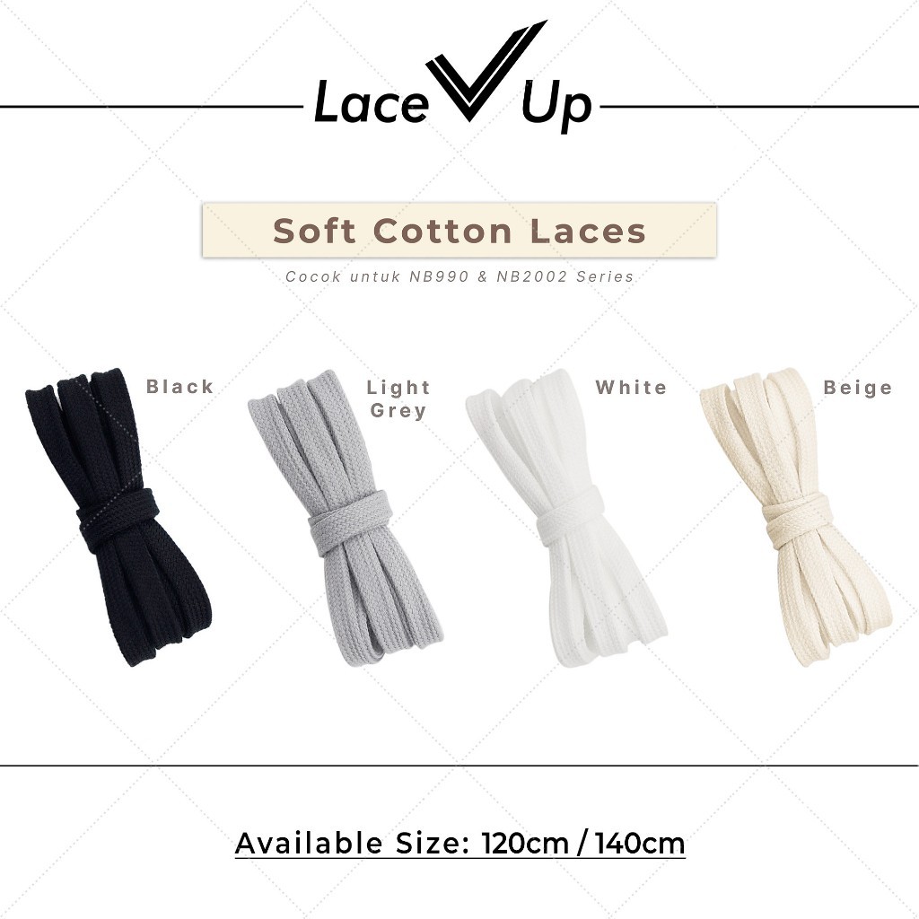 Tali Sepatu Soft Cotton Laces | NB 990, NB 2002 Series Shoelaces