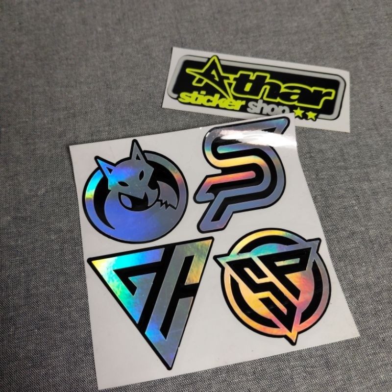 

stiker cutting logo teamarogan logo sp logo whitegox speed people stiker set motor 4pcs