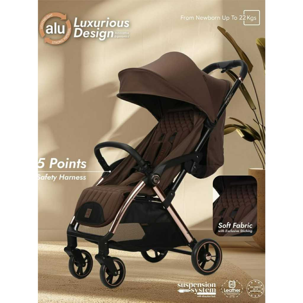 BABYELLE - BABY STROLLER MAXI PRO-BROWN