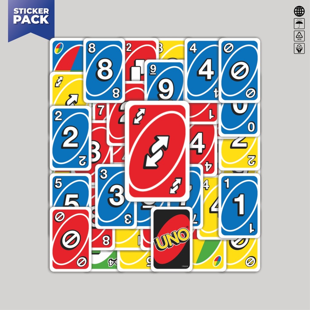 

[100PCS]Stiker Pack Stiker Game Kartu UNO V2 Aesthetic Vinyl Anti Air Dekorasi Sticker Laptop Buku Journal Koper Helm Casing HP Gitar Helm Skateboard