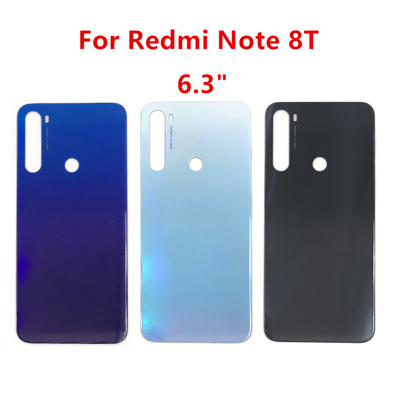 Note8T Battery Back Cover For Xiaomi Redmi Note 8T Rear Housing Glass Case Phone Replace Repair Spar