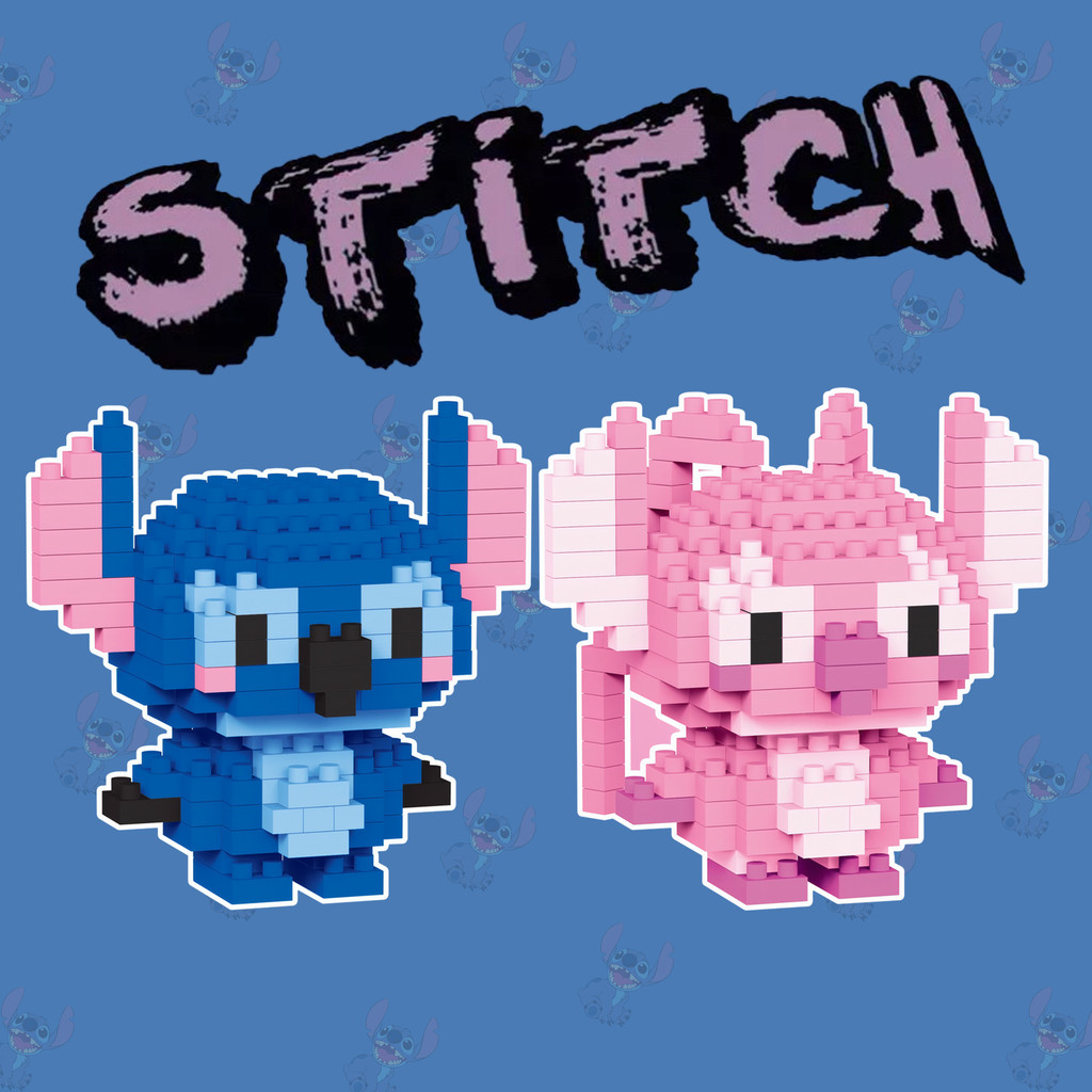 Mini Lego Stitch Building Blocks, Pikachu Lego Pokemon Blocks, Psyduck Lego-Like Puzzle