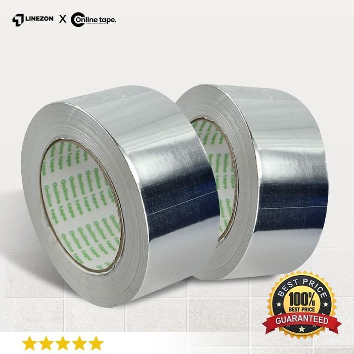 

Sale Lakban Alumunium Foil 2" X 30 M Aluminium Tape 45mm / Penambal Panci / lakban tahan panas waterproof - 30m Terlaris