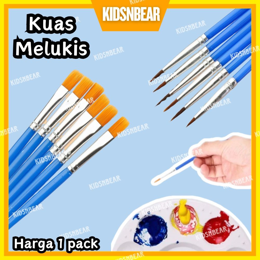 Kuas lukis - Kuas lukis 1 set lengkap - Kuas lukis kecil - Kuas Cat - Kuas Lukis Untuk Anak - 319-Ku