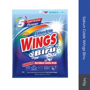 Sabun Colek WINGS SABUN KRIM BIRU Krim Wings Biru 145 GR Sabun Krim Detergent Sachet MINORD