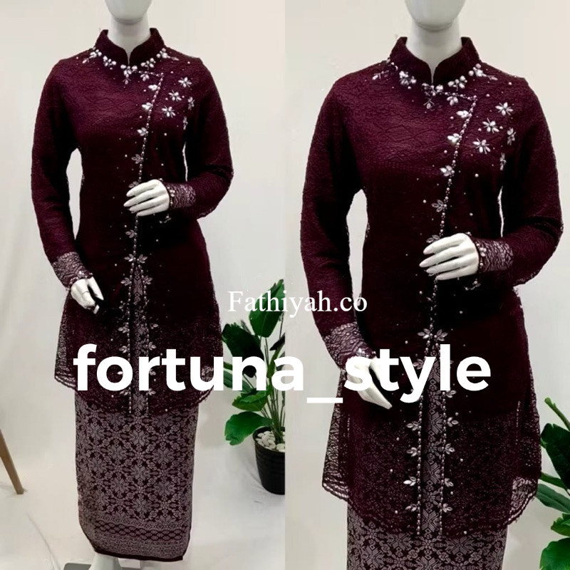 fortuna_style | Set Kebaya Brokat Nagita | Kebaya Ibu Besan | kondangan | Kebaya Wisuda