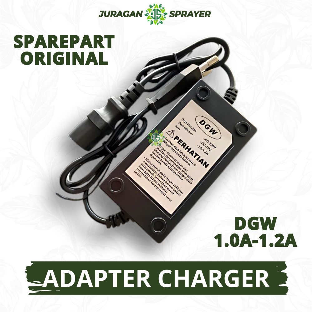 TERLARISADAPTER CHARGER DGW 1.0A TERBARU | ORIGINAL SPAREPART CHARGER SPRAYER ELEKTRIK