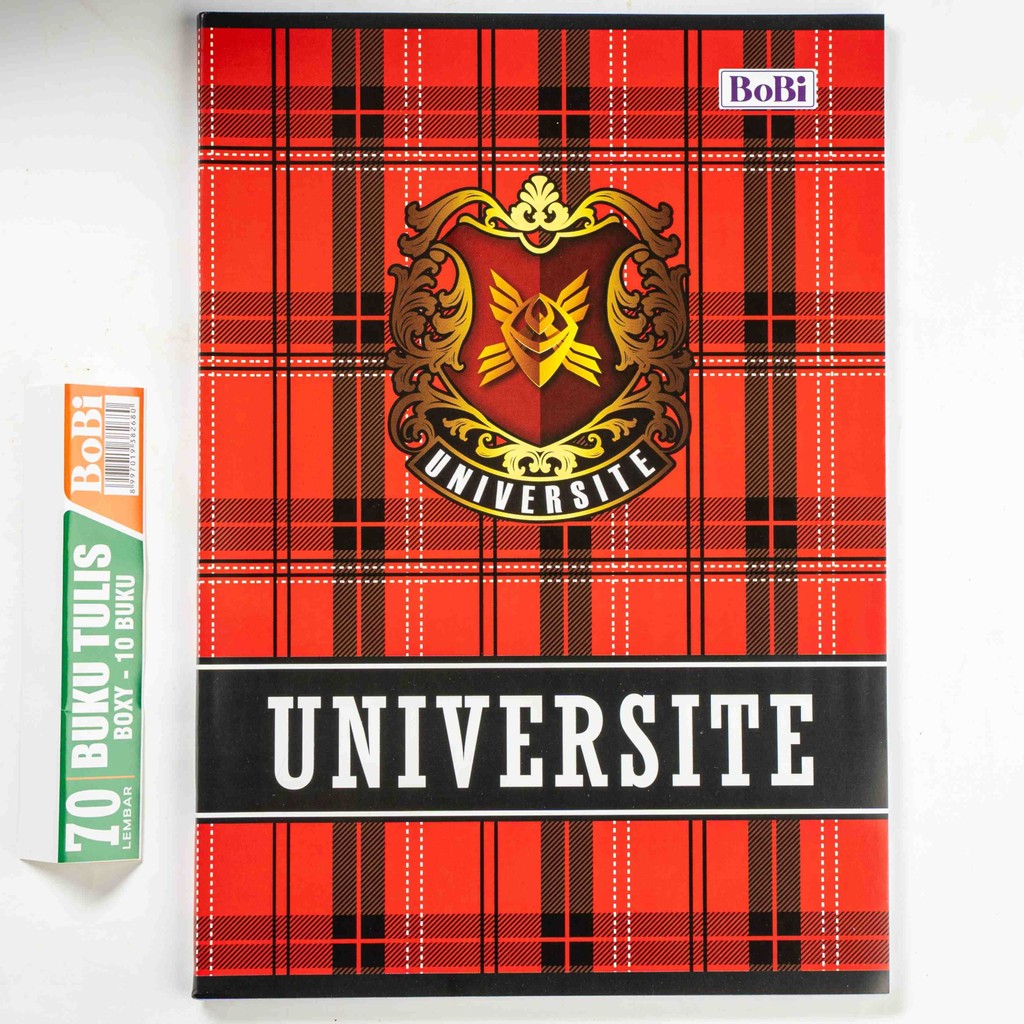 

Buku Tulis Bobi isi 70Lbr Boxy Cover Tartan / Campus @ 10 Pcs