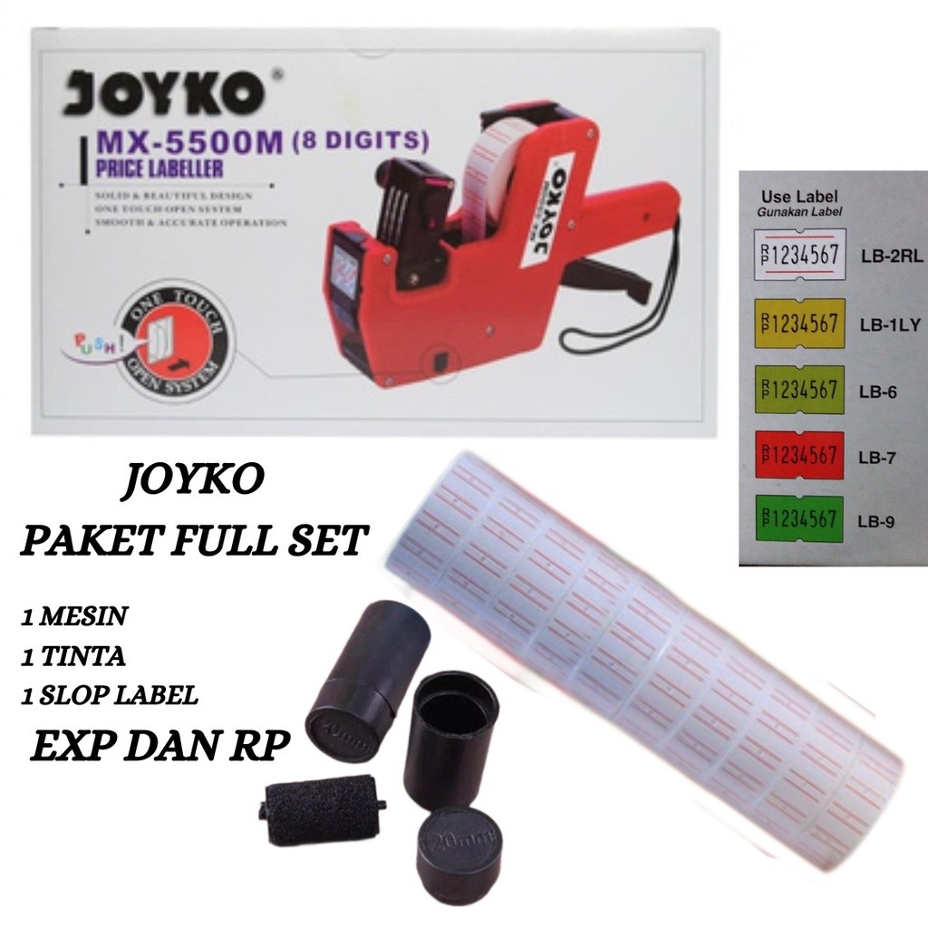

Mesin Label Harga Alat Tembak joyko MX 5500 M / 1 baris /price labeller Exparid Exp