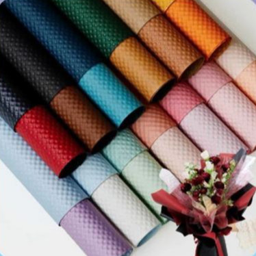 

kireipaper - Flower Wrapping Bicolor Tekstured Kertas Buket Garis Tekstur / Buket Bunga / Kertas Kado KB6314