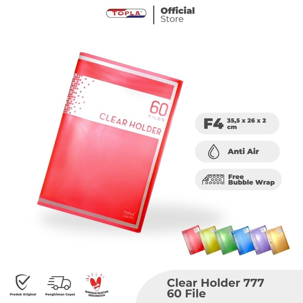 

Clear Holder 777 display book map dokumen ijazah kertas berkas ukuran folio isi 20 40 60 file Topla