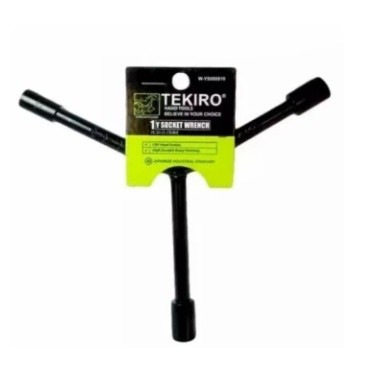 Tekiro Kunci Sock Y hitam 8-9-10-11-12-13-14-17 mm Kunci Sok 8 9 10 11 12 13 14 17 mm