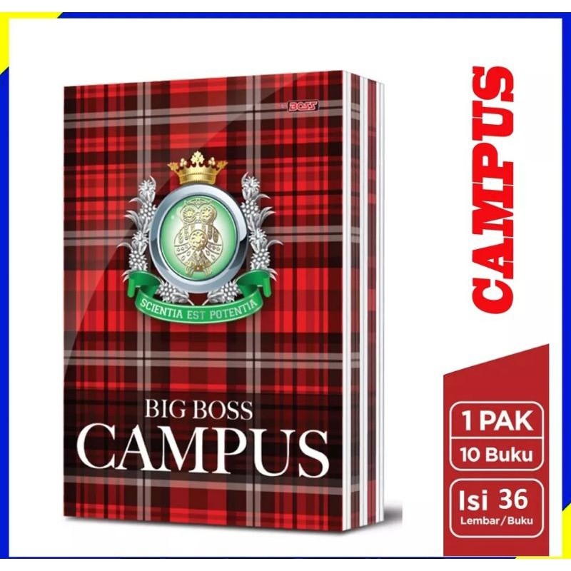 

Buku tulis Campus BIG BOSS 36 lembar ( 1pak/10buku )
