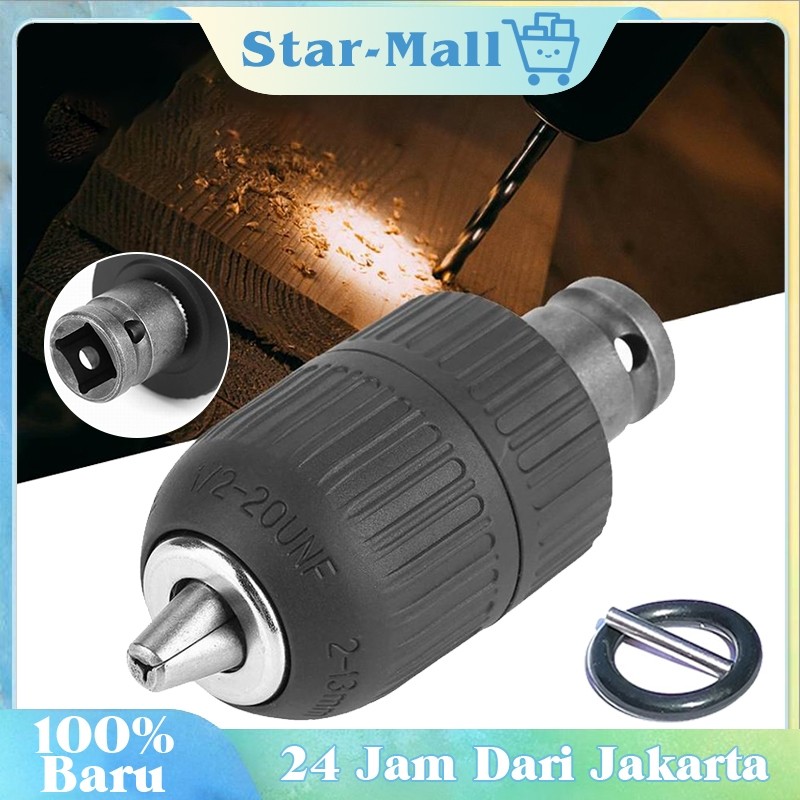 Chuck Bor Kepala Bor Keyless 13mm Adapter Kepala Bor Impact