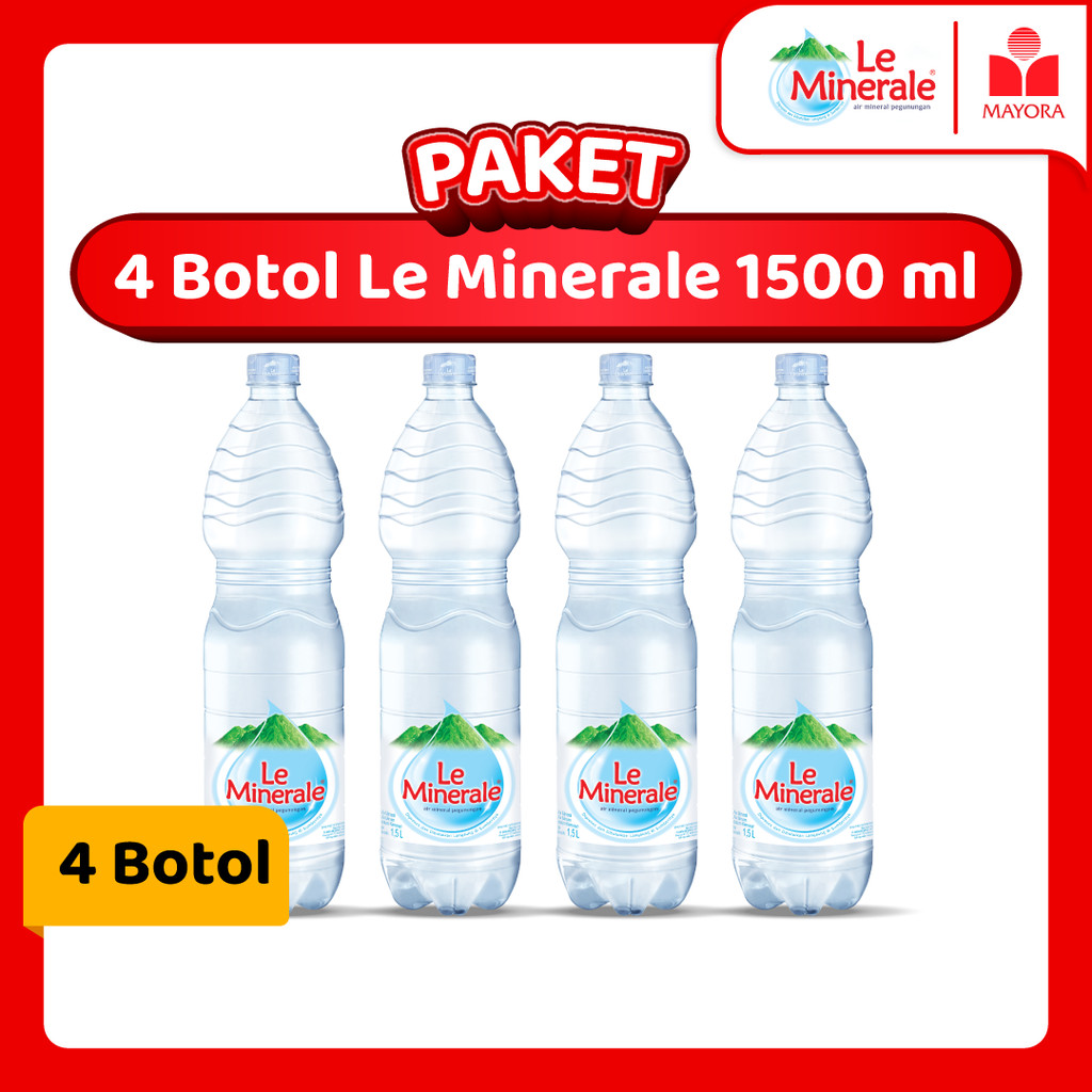 

Paket 4 Botol Le Minerale Air Mineral 1500 ml