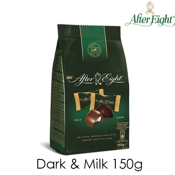 

Nestle After Eight Mix Mint Chocolate Sharing Bag Travel Edition 150gram isi 22pcs asal Eropa