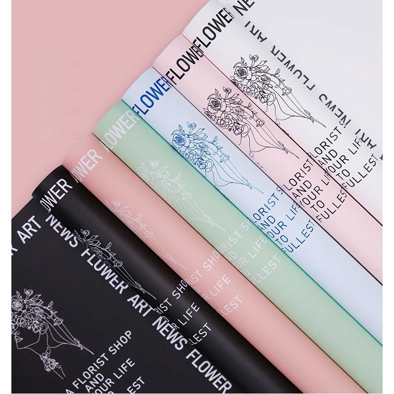 

Flower Wrapping Paper Waterproof Kertas Buket Bunga Ecer Lembaran Valantine KB6123