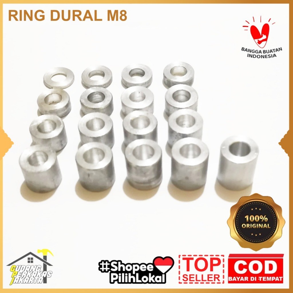 Bosh Ring Alumunium Dural M8 Baut 12 Universal PNP Tromol Gear Kaliper Motor