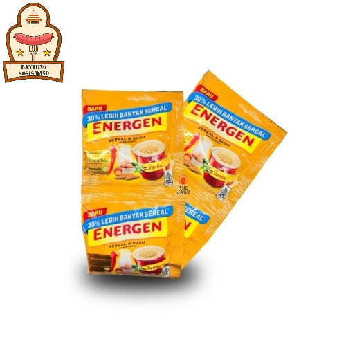 

Energen Vanila Renceng Isi 10 Sachet Minuman Sereal Rasa Vanila Pengganti Sarapan Instan