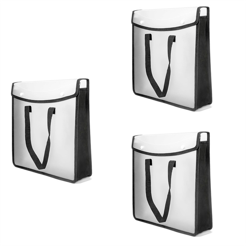 

ABBY-Expandable Scrapbook Paper Storage Organizer, Black Paper Folio For 12 X 12 Sheets, With Portable Handle Durable Easy To Us