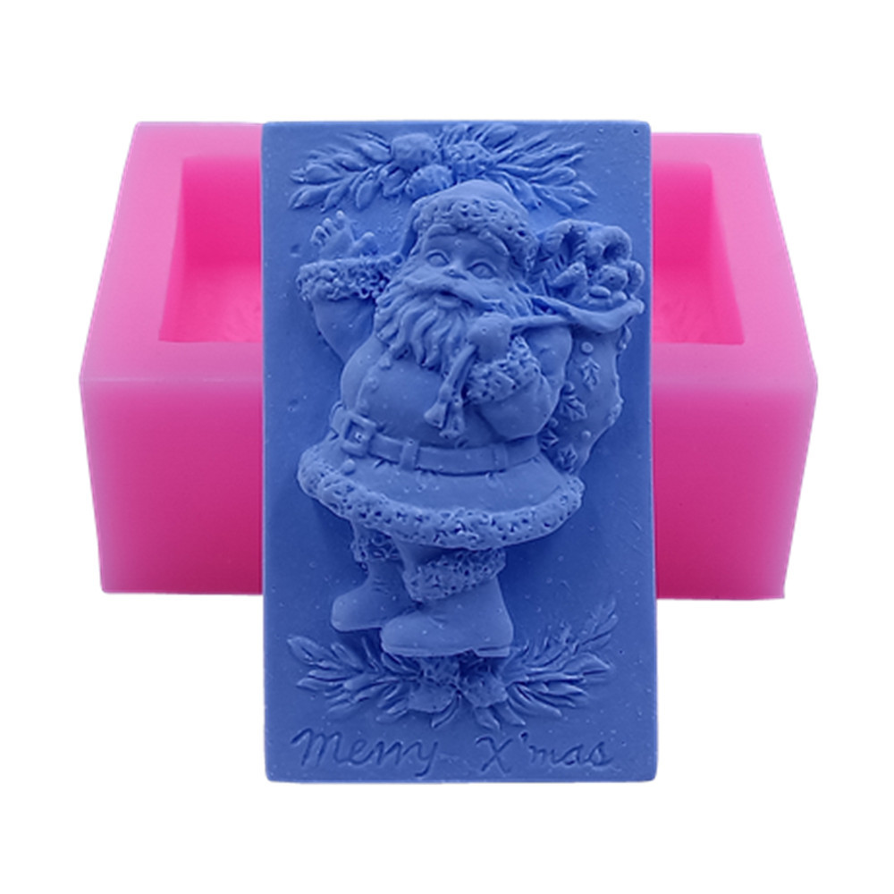 

Santa Claus Design Soap Mold, Cake Chocolate Molds, Wax Resin Craft, Gypsum Silicone Mold