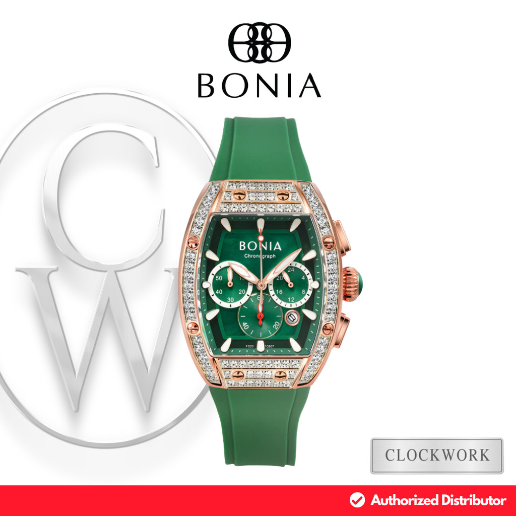 Jam Tangan Wanita Bonia BNB10807 Karet Vintage Mewah Casual