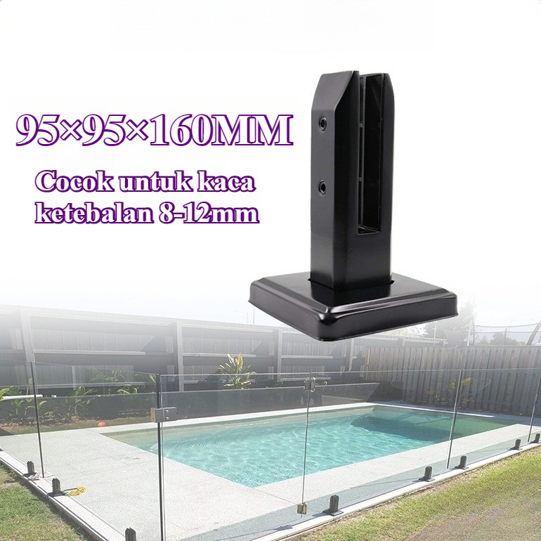 Spigot Kaca Spigot Penjepit Kaca Stainless Glass Clip Panel Pagar Untuk Kaca Tanpa Bingkai