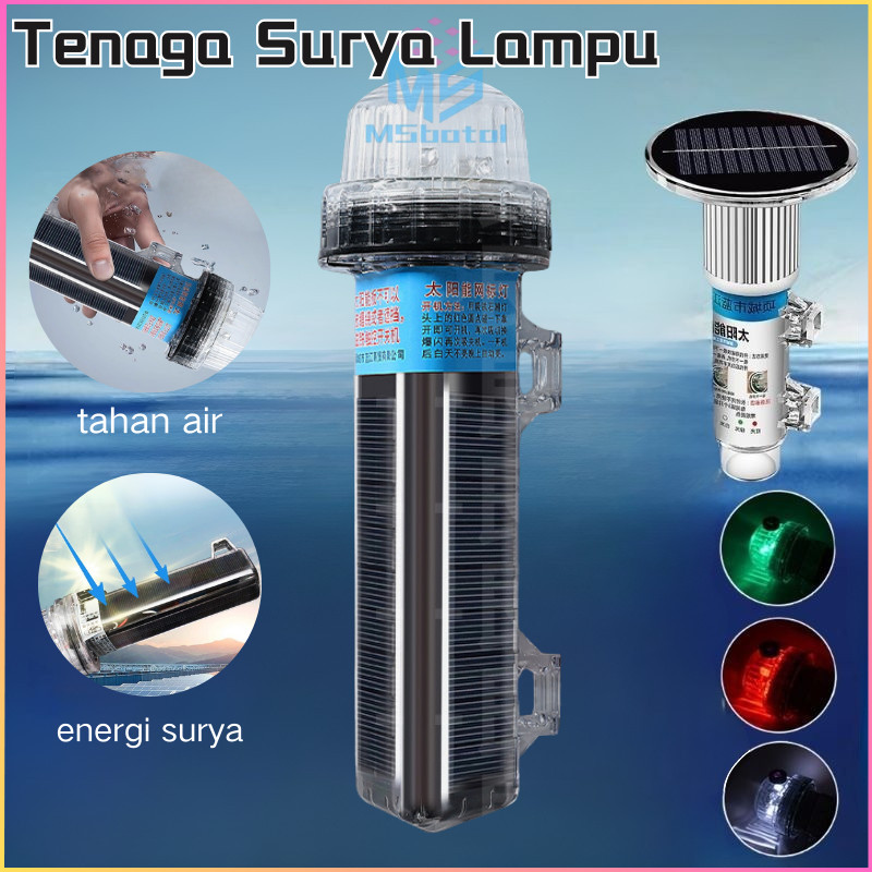 [Local Delivery ] Solar Net Mark Light Lampu Torpedo Bertenaga Surya Lampu Jaring Lampu Kapal Nelaya