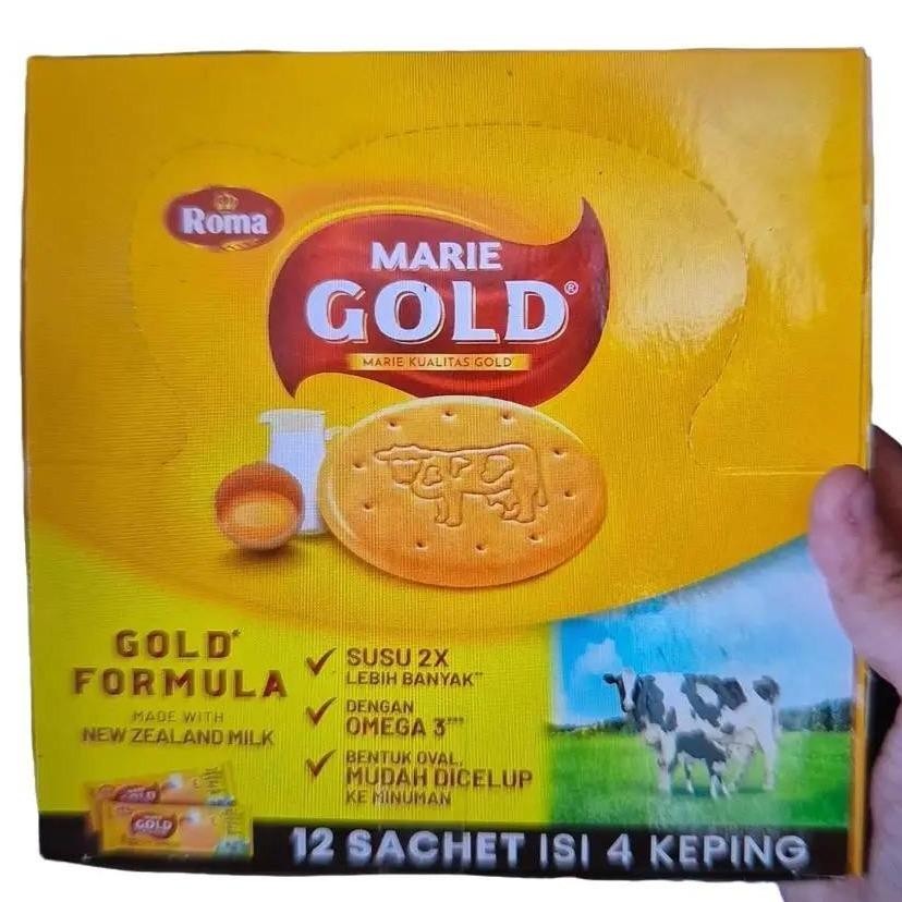 Roma Marie Gold Biskuit Susu Marie Per Box ( isi 12 / box )