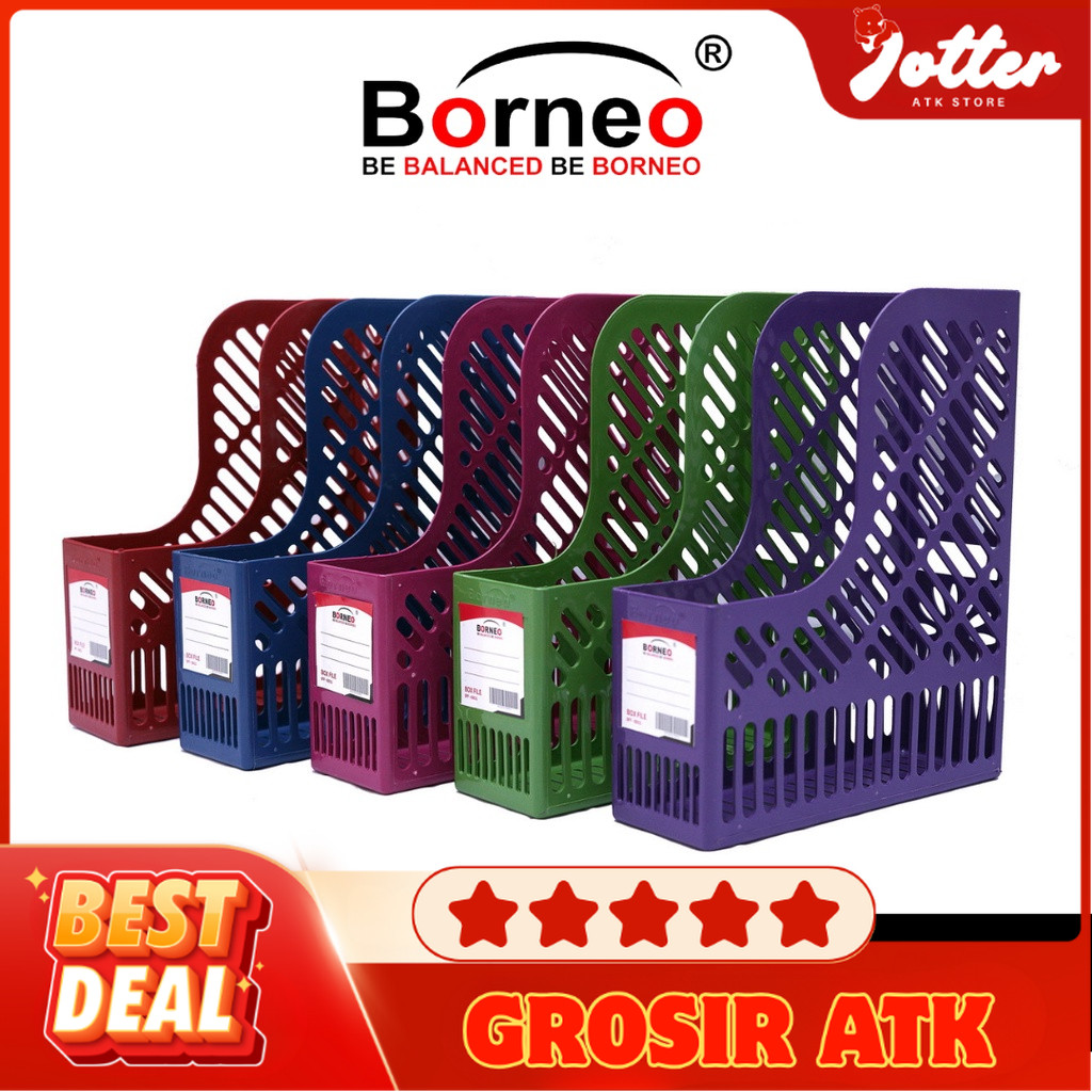 

BOX FILE PLASTIK BFMB0001 BORNEO - DOFF MIX COLOR | Jotter Grosir ATK