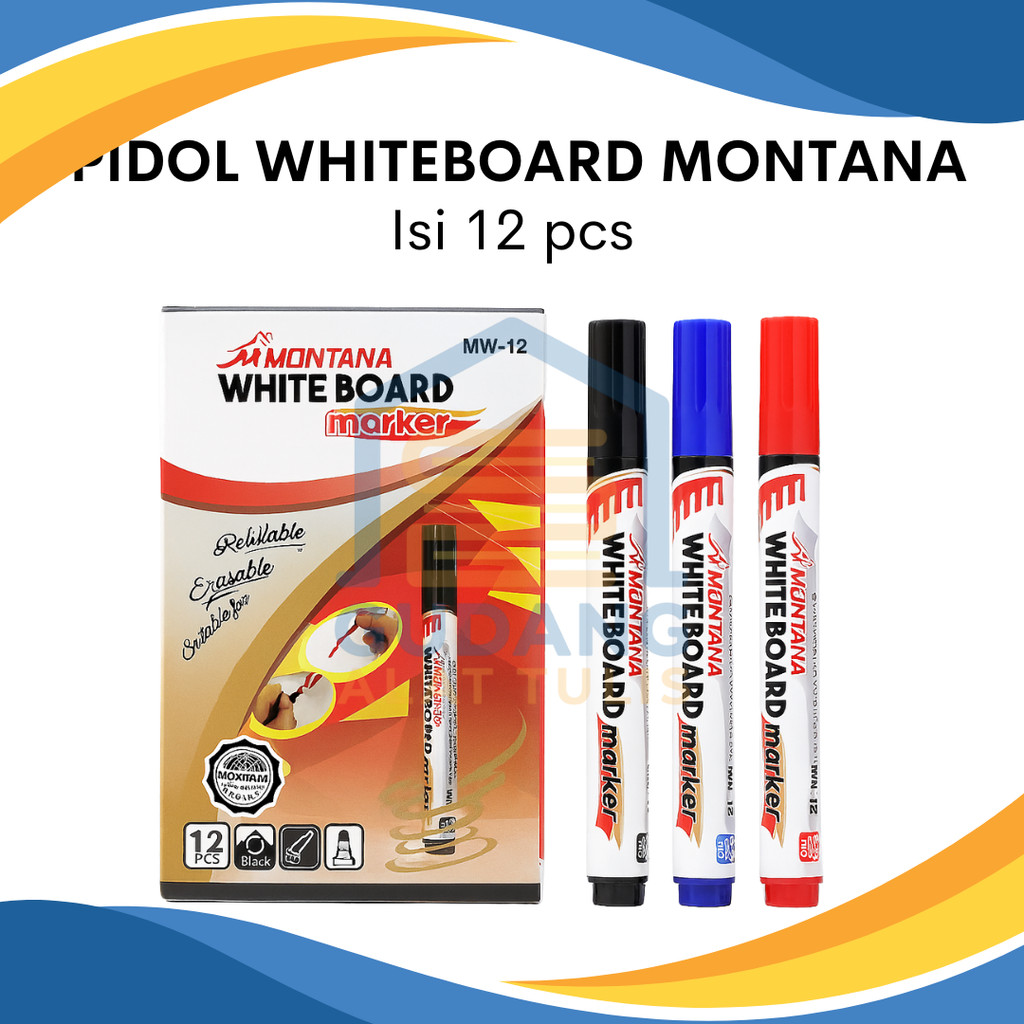 

SPIDOL MONTANA MW-12 WHITE BOARD PER BOX ISI 12PCS