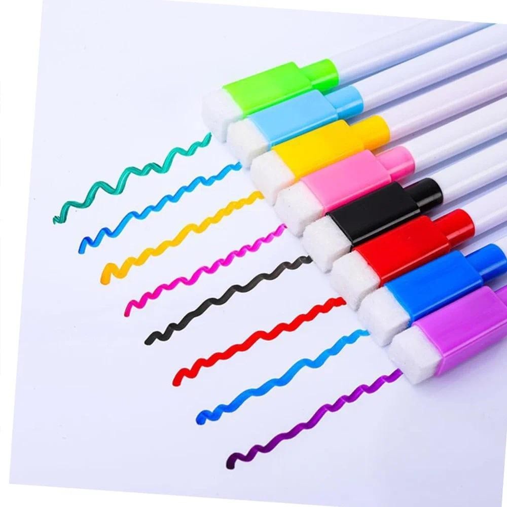 

1-48Pcs Magnetic Erasable Whiteboard Pen Color Options Numbering Stationery Office Teaching Supplies for Blackboard Student Note