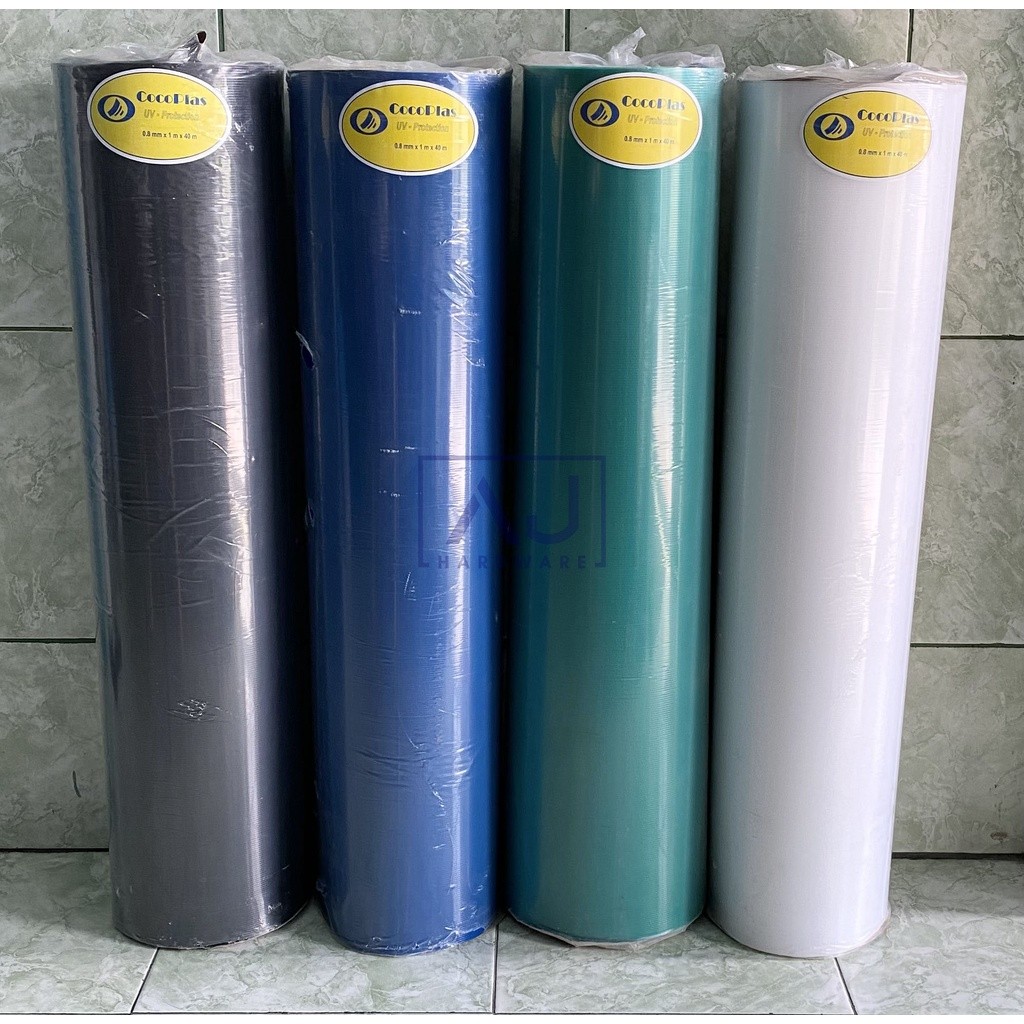 Fiber Pagar Plastik / Penutup Pagar Plastik Motif Polos Warna Flexilon tebal 1 mm