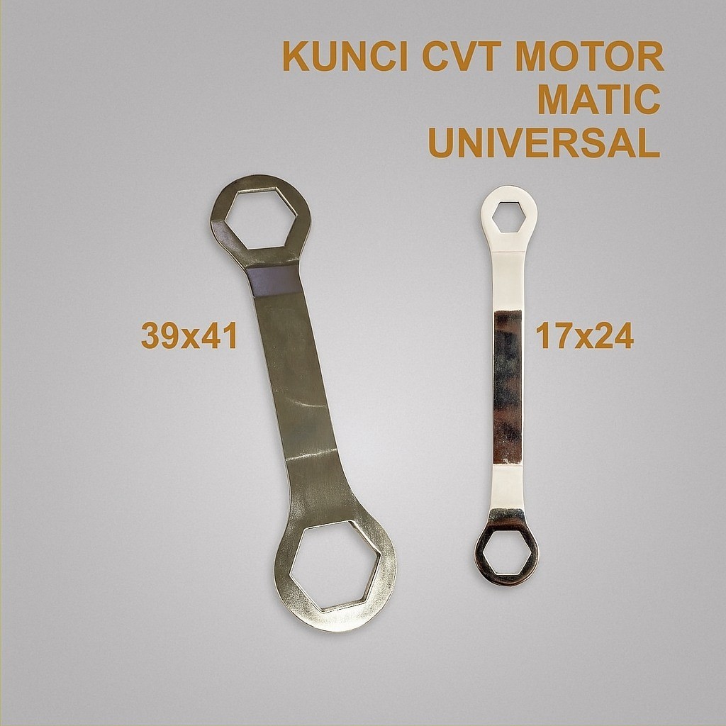 Satu Set Kunci CVT Kopling & Stel Klep Motor 39x41 / 17x24 mm – Alat Mur Mesin Lengkap Termurah