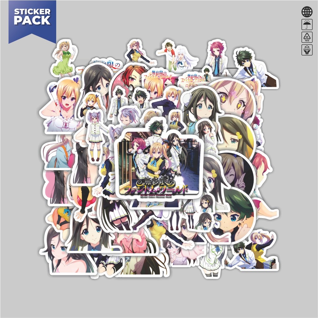 

[100PCS]Stiker Pack Stiker Anime Series Myriad Colors Phantom World Aesthetic Vinyl Anti Air Dekorasi Sticker Laptop Buku Journal Koper Helm Casing HP Gitar Helm Skateboard