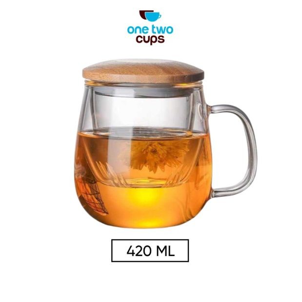 Glass Tea Cup with Infuser 420ml