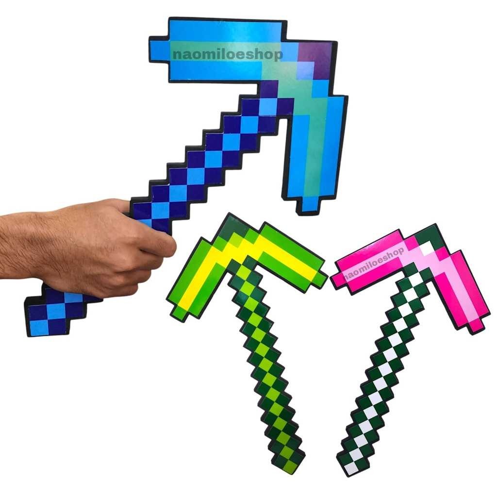 Diamond pickaxe mainan kampak mainan pdg mimo craft  Cardboard Kostum mimo craft Steve Creeper Ender