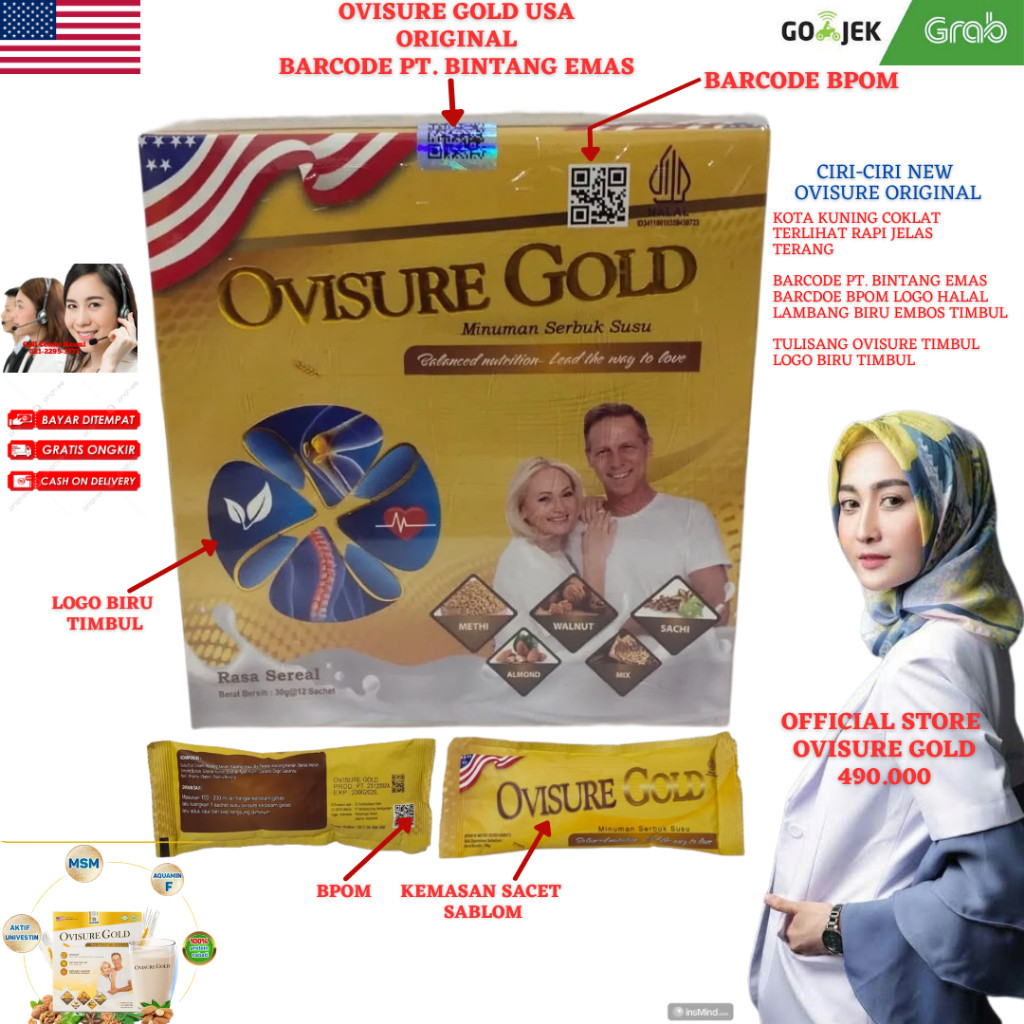 

OVISURE GOLD ASLI ORIGINAL MILK SUSU VITAMIN TULANG DAN SENDI NYERI OTOT OSTEOARTHRITIS