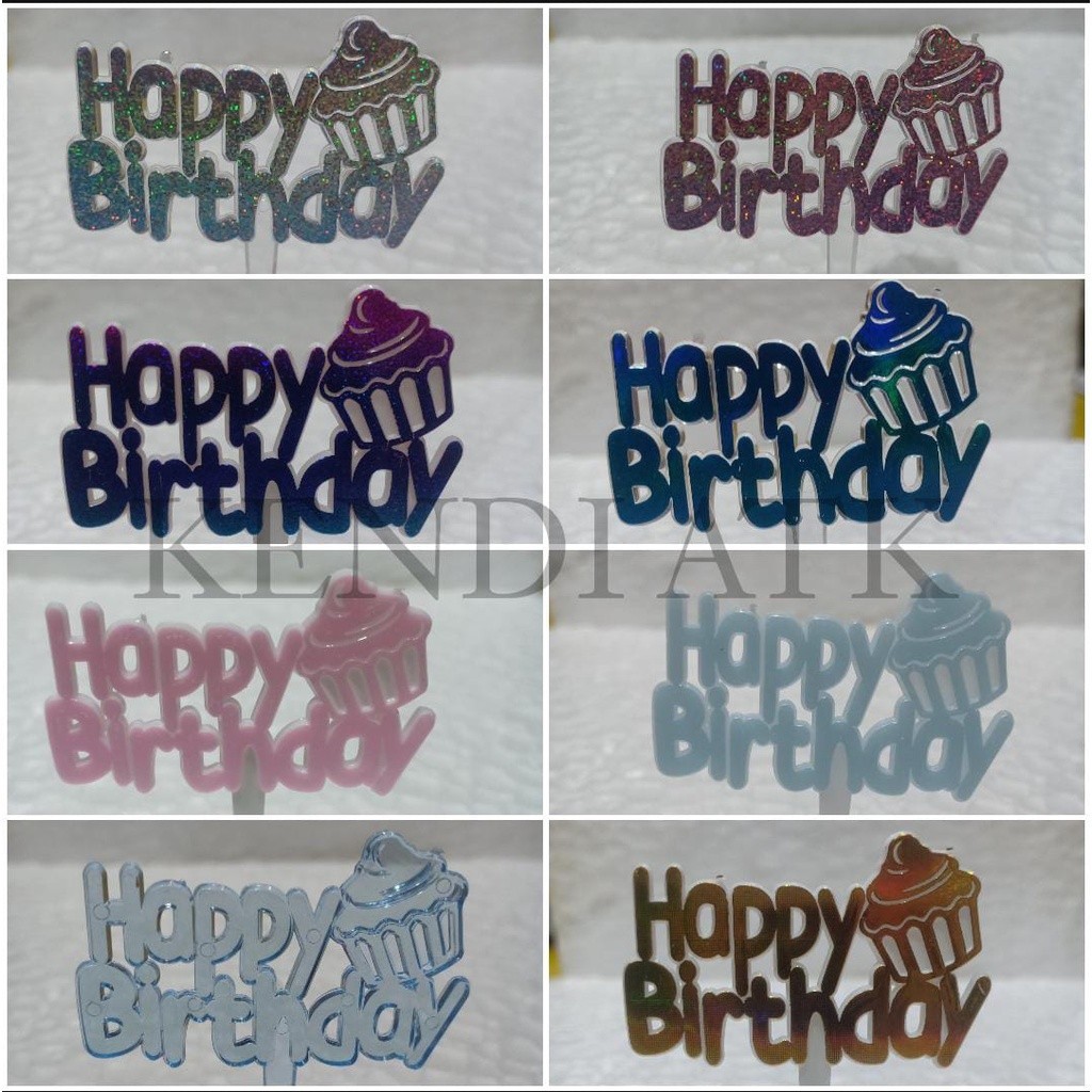 

*AMJ* (ISI 25PCS) CAKE TOPPER size MINI motif CUPCAKE "HAPPY BIRTHDAY" "KTi211" NEW