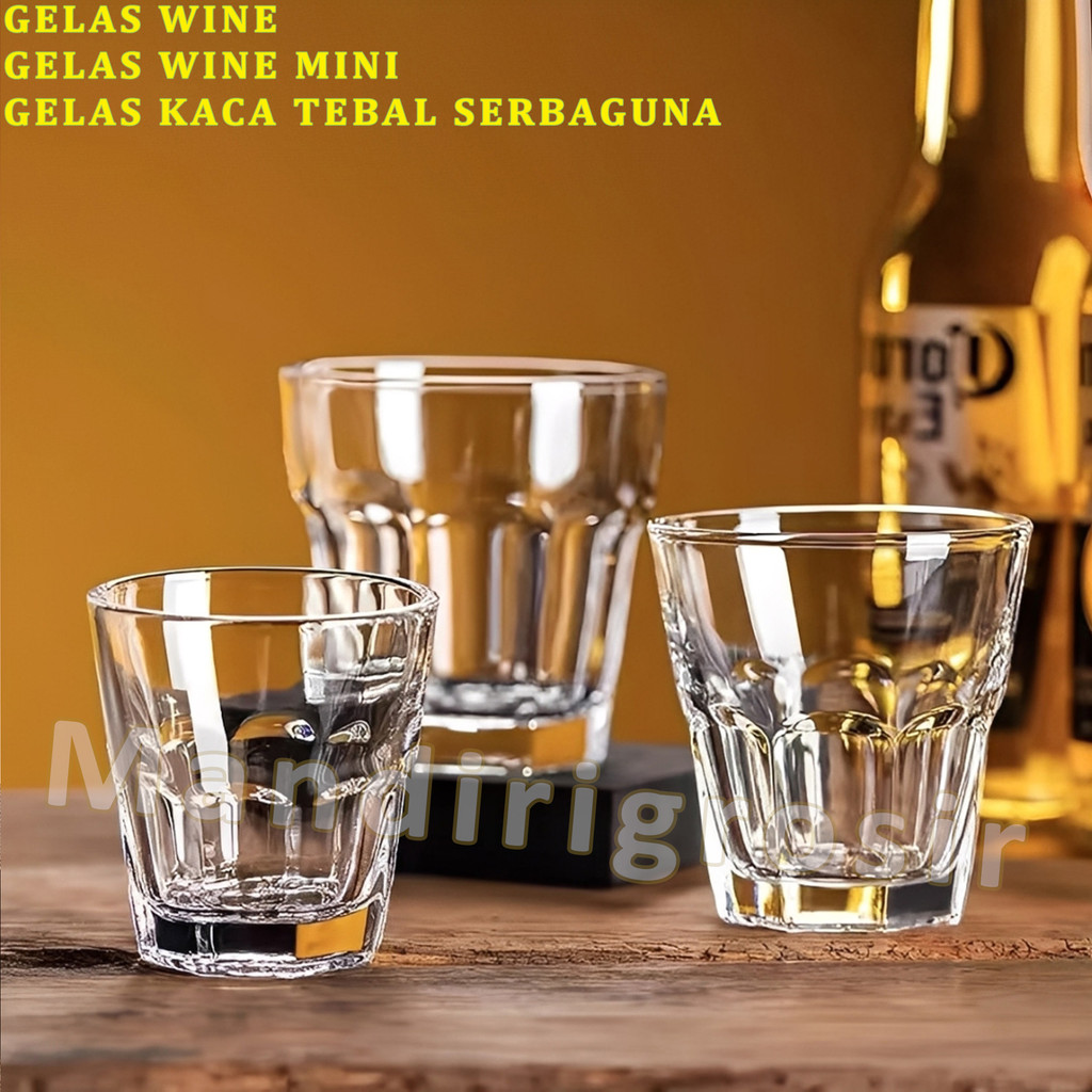 Gelas Kaca Tebal * Gelas Wine Mini * Gelas Mulut Kecil * Gelas Kaca Model * 150ml