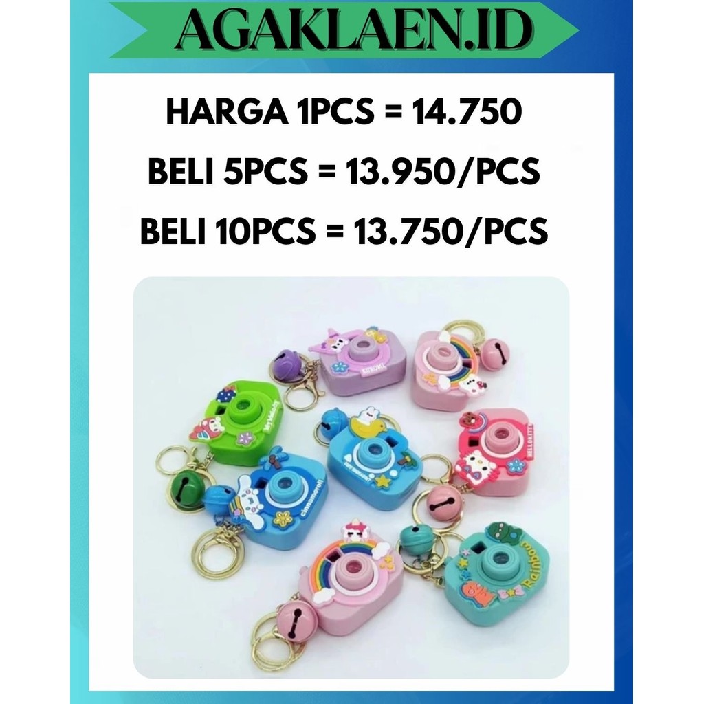 AL GANTUNGAN KUNCI KAMERA PROYEKTOR LED 3D KUALITAS IMPORT GANCI VIRAL MAINAN KARAKTER