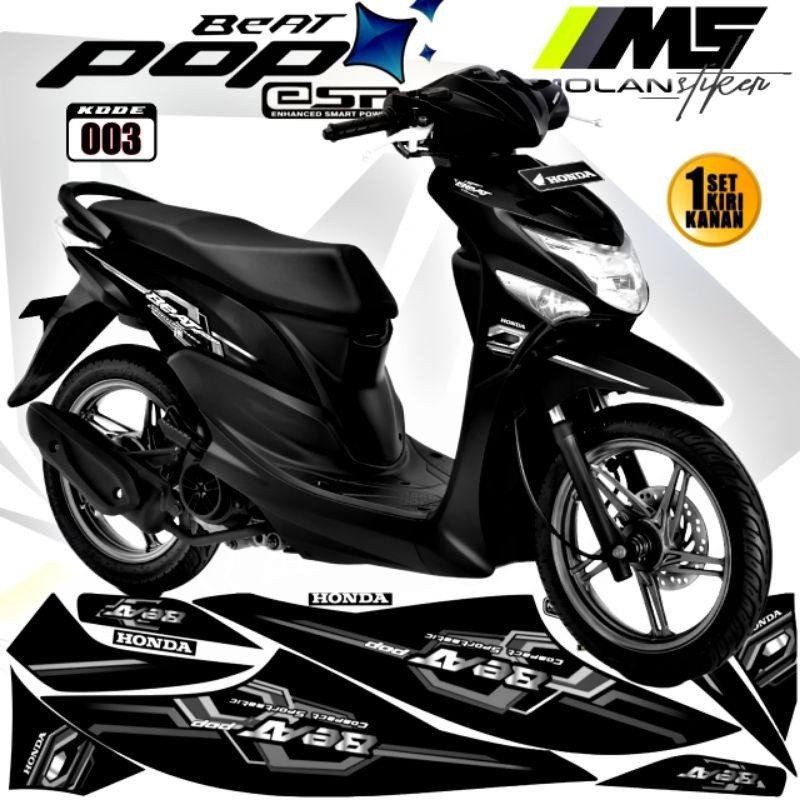 Decal Sticker Striping Variasi Beat Pop Honda Beat Pop 110 Esp Cbs Iss Beat Pop 2013-2023 Beat Pop P