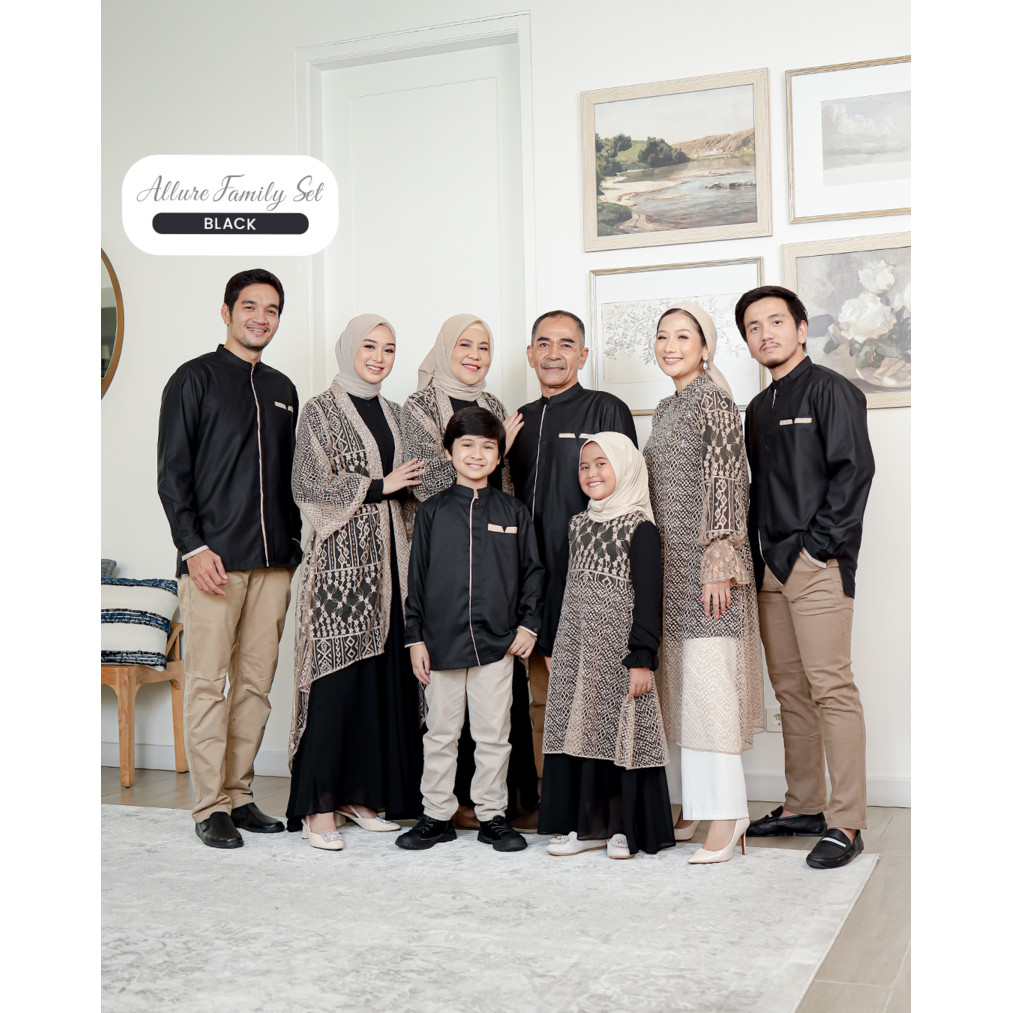 Gamaleea - Allure Family Set Black / Seragam Keluarga Pernikahan / Pakaian Kondangan / Bridesmaid / 