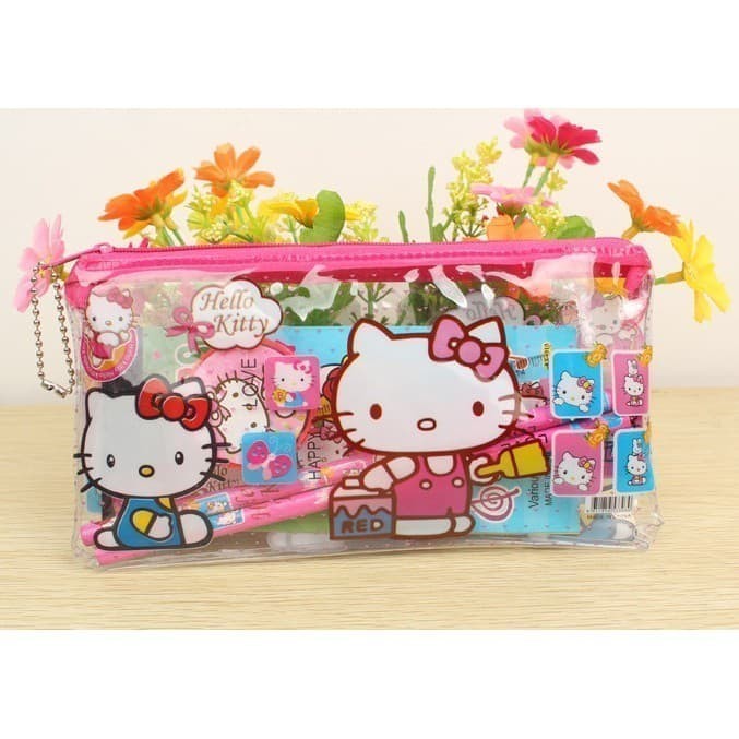 

ACEH. BRO 130896 Tempat Pensil set paket stationery 7in1 - motif cewe